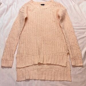 Rue21 Soft Peach Waffle Knit Tunic Sweater